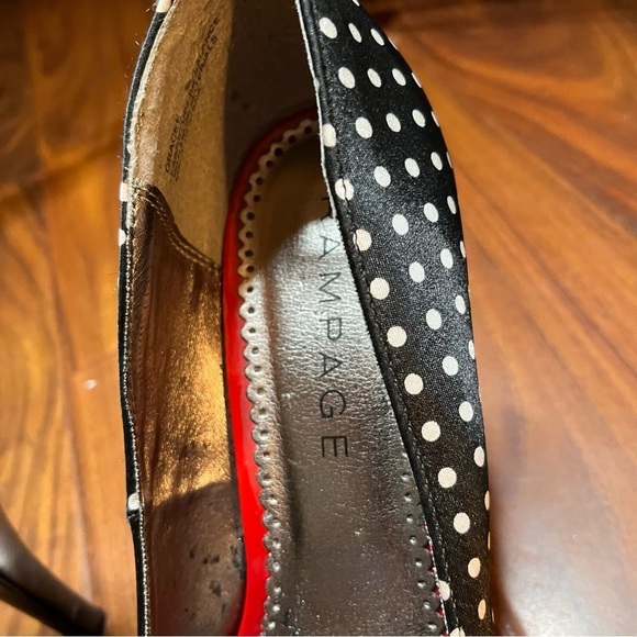 Rampage gracee play form polka dot black and white heels, size 9m - Picture 2 of 7